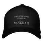 OPERATION IRAQI FREEDOM, VETERAN EMBROIDERED BASEBALL CAP