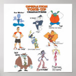 Operation Tone-Up Character Sheet posters