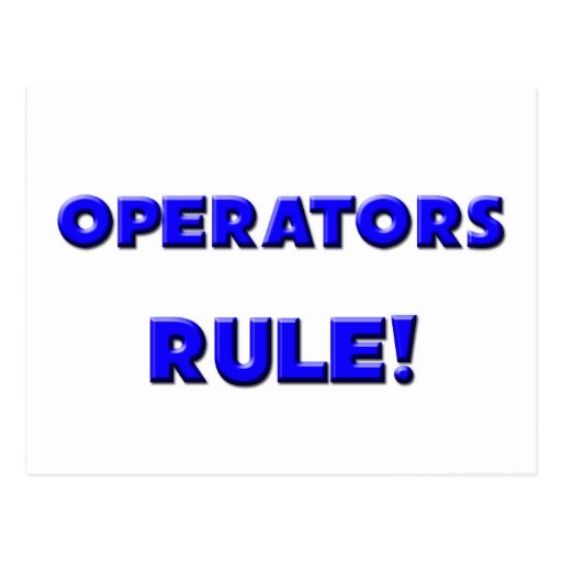 Operators Rule! Postcard