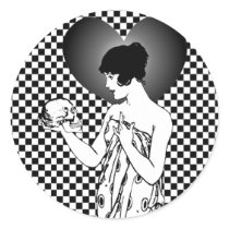 Ophelia and Yorick Checkered Sticker