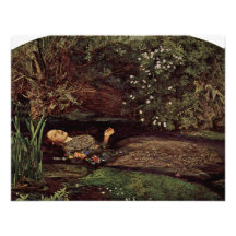 Ophelia By Millais, John Everett (Best Quality) Custom Announcements