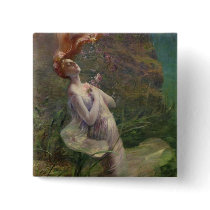 Ophelia Drowning, 1895 Pinback Button