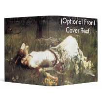 Ophelia Lying in the Meadow 3 Ring Binders