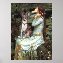 Ophelia Seated - Basenji (K) Poster