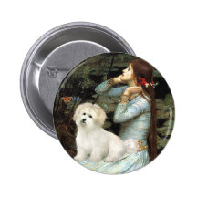 Ophelia Seated - Coton de Tulear 7 Buttons
