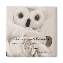 Ophelia - The Romantic Owl magnets by Heartworks Ophelia - The Romantic Owl magnets
