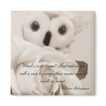 Ophelia - The Romantic Owl Refrigerator Magnet