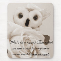 Ophelia - The Romantic Owl mousepads by Heartworks Ophelia - The Romantic Owl mousepads
