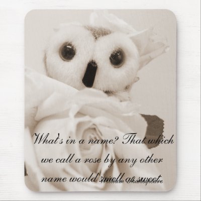Ophelia - The Romantic Owl Mouse Mats by Heartworks