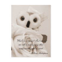 Ophelia - The Romantic Owl postcards by Heartworks Ophelia - The Romantic Owl postcards