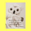 Ophelia - The Romantic Owl postcards by Heartworks Ophelia - The Romantic Owl postcards