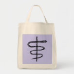 Ophiuchus. Astrological Zodiac Sign. Black. Canvas Bag