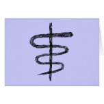 Ophiuchus. Astrological Zodiac Sign. Black. Card