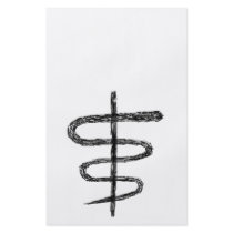 Ophiuchus. Astrological Zodiac Sign. Black. Full Color Flyer