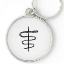 Ophiuchus. Astrological Zodiac Sign. Black. Key Chains