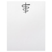 Ophiuchus. Astrological Zodiac Sign. Black. Personalized Letterhead