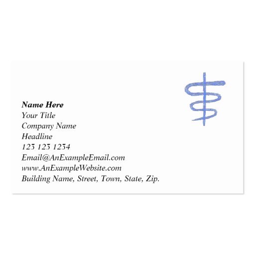 Ophiuchus. Zodiac Sign in Blue. Business Cards (front side)