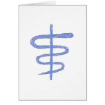 Ophiuchus. Zodiac Sign in Blue. Card