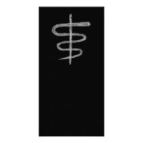 Ophiuchus. Zodiac Sign in Gray. Photo Cards