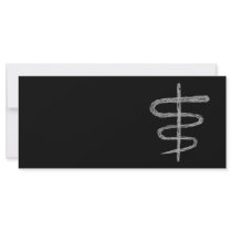 Ophiuchus. Zodiac Sign in Gray. Customized Rack Card