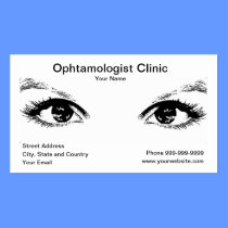 ophtamologist clinic business cards