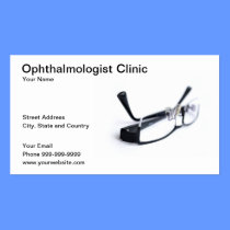 ophthalmologist clinic business cards