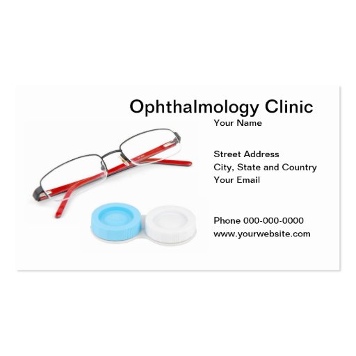 Ophthalmology Clinic Business Card (front side)