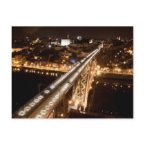 Oporto city by night Postcard