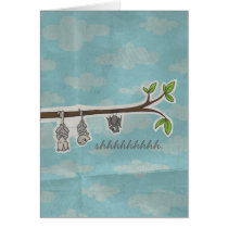 Opossum and Bat Card, shhhh.