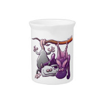Opossum and Bat in Love pitchers