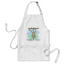 Opossum Hanging in There Apron