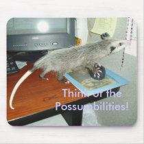 Opossum Mousepad by ldyadiva Opossum Mousepad