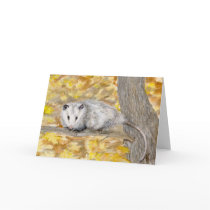 Opossum Note Card