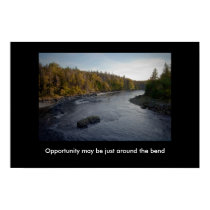 Opportunity Around The Bend motivational print