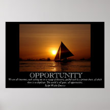 Opportunity Motivational Poster on Opportunity Sunset Sailboat Motivational Poster