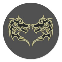 OPPOSING DRAGONS stickers by dgpaulart OPPOSING DRAGONS stickers