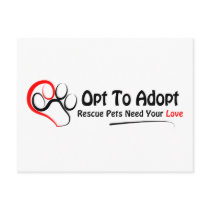Opt To Adopt Postcards
