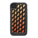 Optical array pattern in warm reds with surround iPhone 4/4S cases