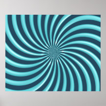 Optical Art Spiral Curves Triangle 07 Print