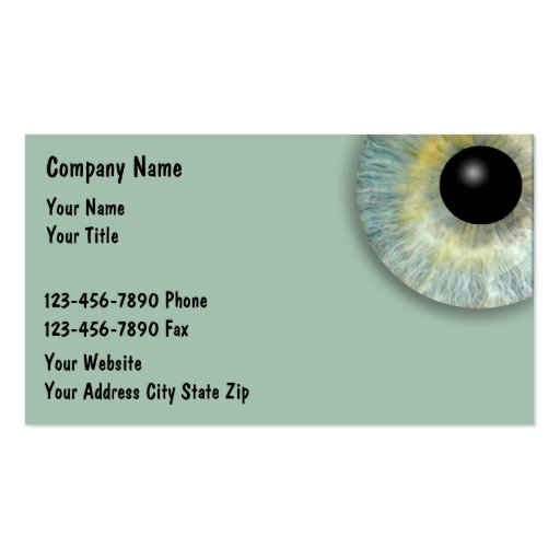 Optical Business Cards (front side)