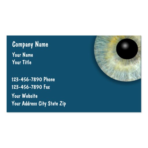 Optical Business Cards (front side)