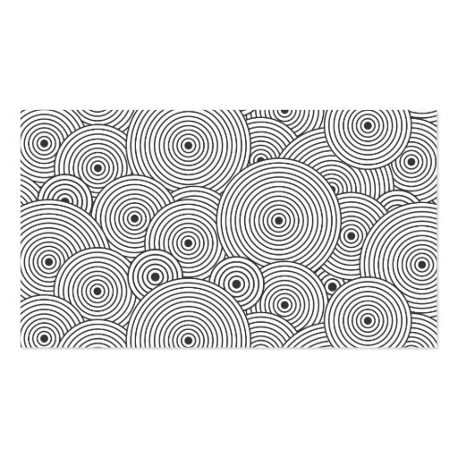 OPTICAL CIRCLES in BLACK & WHITE Business Card (front side)