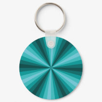 Optical Illusion Aqua Keychain