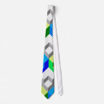 Optical illusion blocks repetitive design ties