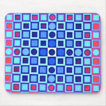 OPTICAL ILLUSION BLUE Mousepad by INTHEPRESENT OPTICAL ILLUSION BLUE Mousepad