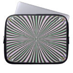 optical illusion funky retro colorful pattern laptop computer sleeve