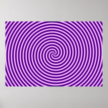 Optical Illusion Hypno Purple Poster