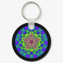 Optical Illusion Mandala Keychain