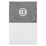 Optical Illusion Monogram E Stationery