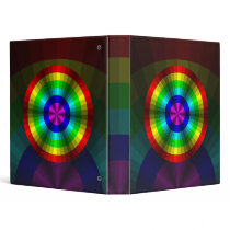 Optical Illusion Rainbow Binder
